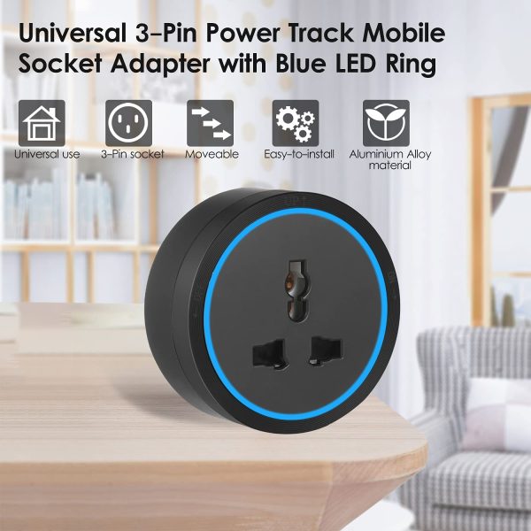 Universal Plug Power Track socket Adapter - Tungsten Electricals