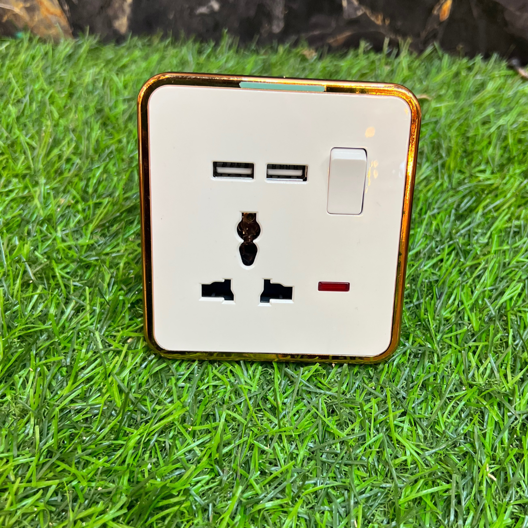 Luxury Single USB Gold White Socket - Tungsten Electricals