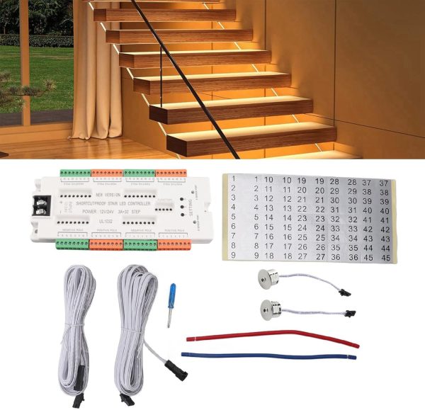Motion Sensor LED Stair Light Controller, Cascade LED Staircase ...